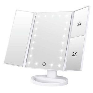 Makeup Mirror with Lights 22 Led Vanity Mirror with 2X/3X Magnification - White